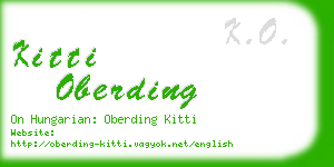 kitti oberding business card
